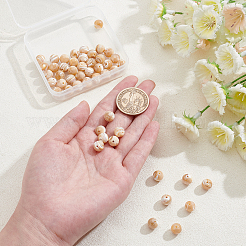 1 нить круглых бусин из натуральной морской ракушки SSHEL-BC0001-19