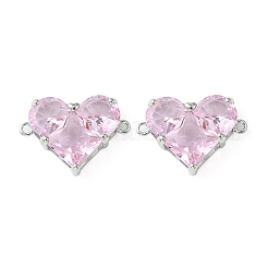 Шармы-соединители из латуни с паве из кубического циркония&nbsp;X-KK-L208-04P-03