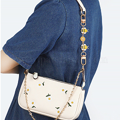 Удлинители ремешка из эмали из сплава подсолнуха и пчелы&nbsp;AJEW-AB00096