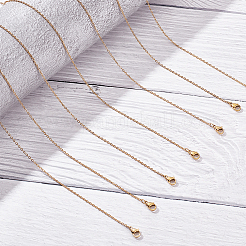 20 шт. ионное покрытие (IP) 304 нержавеющая сталь трос цепи ожерелья комплект для мужчин и женщин&nbsp;NJEW-NB0001-06