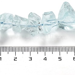 Стеклянные бусины с имитацией аквамарина G-P528-A03-01