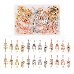 24 шт. 12 стиля подвески-подвески из сплава с покрытием на стойке в европейском стиле MPDL-TA0001-04