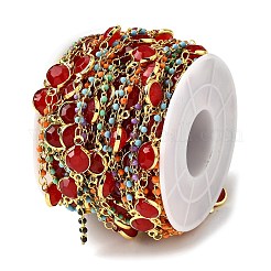 Латунные эмалевые плоские круглые звенья цепи CHS-H112-08G