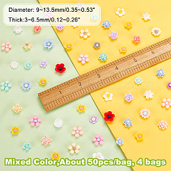 4 пакетик непрозрачных смоляных кабошонов RESI-GA0001-23