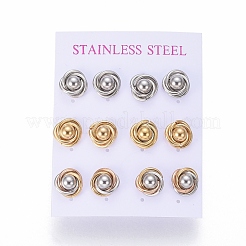 Серьги-гвоздики из нержавеющей стали 304 EJEW-L241-01B