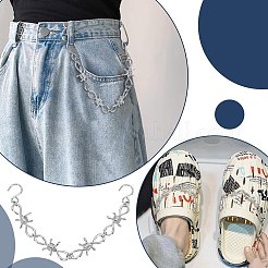 2 шт. сплав шипы обувь цепь&nbsp;AJEW-FG0004-50B