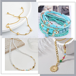 200 шт. латунные бусины с покрытием стойки KK-BBC0011-15B