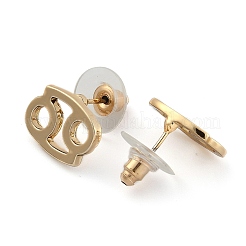 12 серьги-гвоздики со знаком созвездия / знака зодиака EJEW-B025-01G-K