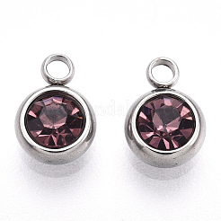 201 подвеска из нержавеющей стали со стразами&nbsp;STAS-S068-06