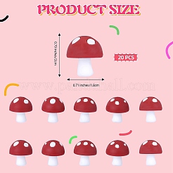 10шт грибные силиконовые фокусные бусины&nbsp;JX901B-01