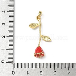 Латунные подвески с красной эмалью&nbsp;KK-I371-03G