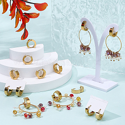 12 пара сережек-колец Huggie Hoop из нержавеющей стали 304&nbsp;EJEW-SC0001-56