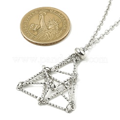 Устойчивый к потускнению 304 нержавеющая сталь кабель цепь макраме мешочек пустой держатель камней для изготовления подвесок ожерелий&nbsp;NJEW-TA00118-02