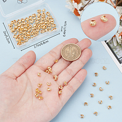 160 шт. латунная крышка для обжимного бисера FIND-BBC0003-65A-G