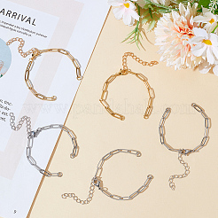 20 шт. 2 цвета 304 нержавеющая сталь скрепки цепочки для изготовления браслета AJEW-ME0001-06