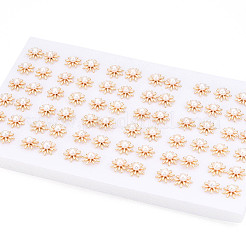 Серьги-гвоздики из натурального жемчуга в форме цветка из латуни PEAR-N020-06W