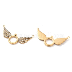 Подвески из нержавеющей стали 304 со стразами STAS-Q340-08G-02