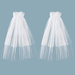 Свадебные нейлоновые нарукавники для женщин&nbsp;AJEW-WH20007-91A