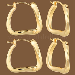 3 пара серег-колец трапециевидной формы из нержавеющей стали 304 с ионным покрытием (IP) для женщин EJEW-BBC0001-40