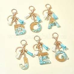 Подвесные брелки из прозрачной эпоксидной смолы KEYC-FS00022-08