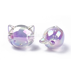 УФ-покрытие радужными переливающимися акриловыми бусинами&nbsp;OACR-H015-05