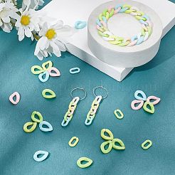 1000 шт. 10 стильных непрозрачных акриловых соединительных колец&nbsp;FIND-CA0004-84