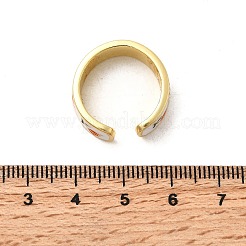 Манжеты из латуни с эмалью RJEW-P166-05G-01