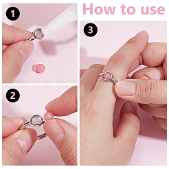 1 шт. 925 регулируемых кольца из стерлингового серебра STER-BC0002-66P-02