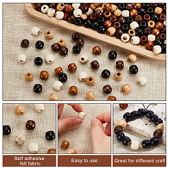 210шт 6 цвета деревянные бусины WOOD-GA0001-77