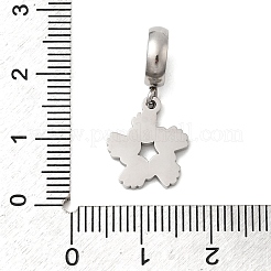 304 нержавеющая сталь цветная эмаль европейские подвески-шармы&nbsp;STAS-D153-01B-P