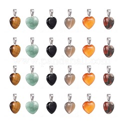 12 шт. 6 стиля подвески из натуральных драгоценных камней&nbsp;G-LS0002-10