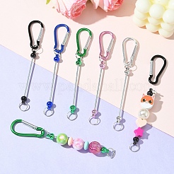 10шт 5 цвета алюминиевые карабины для скалолазания AJEW-YW0001-22