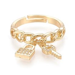 Регулируемое кольцо из латуни с микропаве&nbsp;LS-RJEW-M133-08G