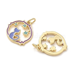 Латунь эмаль подвески&nbsp;KK-P326-16G