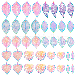 40 шт. 10 стиля ионного покрытия (IP) 201 нержавеющая сталь филигранные большие подвески STAS-PH0005-51