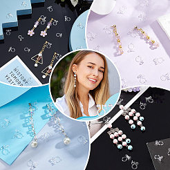 100 шт. 5 стиля пластиковых клипс для сережек KY-AR0001-30