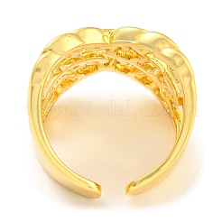 Покрытие стойки латунные бордюрные цепи открытые манжеты кольца RJEW-Q784-09G