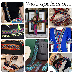 Шестиугольный узор винтажная жаккардовая полиэстеровая лента&nbsp;OCOR-WH0107-12B