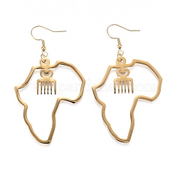 201 серьги-подвески из нержавеющей стали EJEW-O101-03G