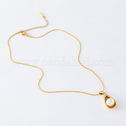 3 шт. французские ожерелья из нержавеющей стали с имитацией жемчуга в виде авокадо для женщин MX4396