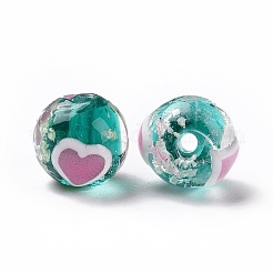 Светящийся лэмпворк ручной работы с эмалевыми бусинами LAMP-P058-02