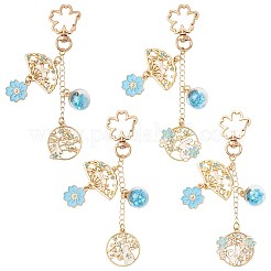 Подвесные брелки из сплава эмали&nbsp;HJEW-FS00049-03