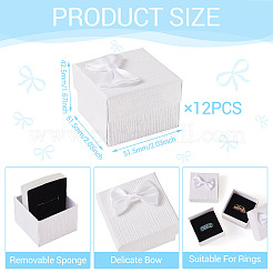 Квадратные картонные бумажные подарочные коробки для хранения колец&nbsp;CON-TAC0001-17B