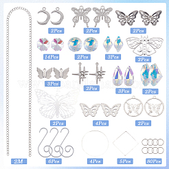 Наборы для самостоятельного изготовления подвесного ловца солнца в виде бабочки DIY-SC0030-69