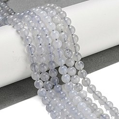 Природные голубые халцедон бисер пряди G-K310-C12-6mm-A