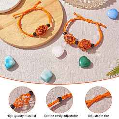 Регулируемый плетеный нейлоновый шнур макраме мешочек изготовление браслета AJEW-SW00013-14