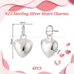 4 шт. 925 подвески из стерлингового серебра STER-PH0003-95