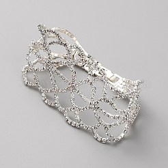 Браслет с кристаллами и стразами&nbsp;BJEW-WH0017-08S