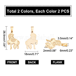 Подвески из нержавеющей стали 304 с вакуумным покрытием pvd&nbsp;STAS-UN0019-12
