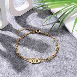 Многорядные браслеты из нержавеющей стали 304 с ионным покрытием (IP) AJEW-AN00332-03